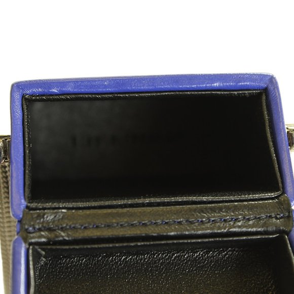 Yves Saint Laurent Smoking Box Purple Leather Crossbody Bag  202331 - Picture 10 of 12